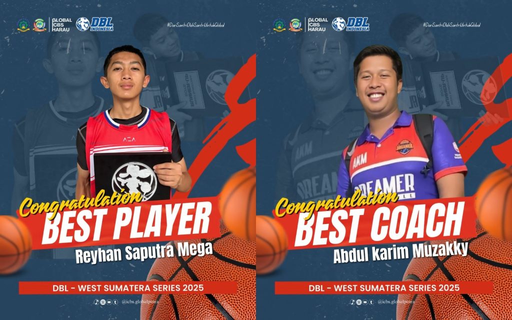 Kapten dan Pelatih ICBS Sabet Penghargaan di DBL West Sumatera Series 2025