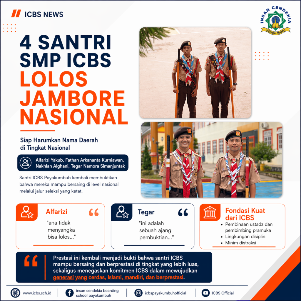 Empat Santri SMP ICBS Lolos Jambore Nasional, Siap Harumkan Nama Daerah di Tingkat Nasional
