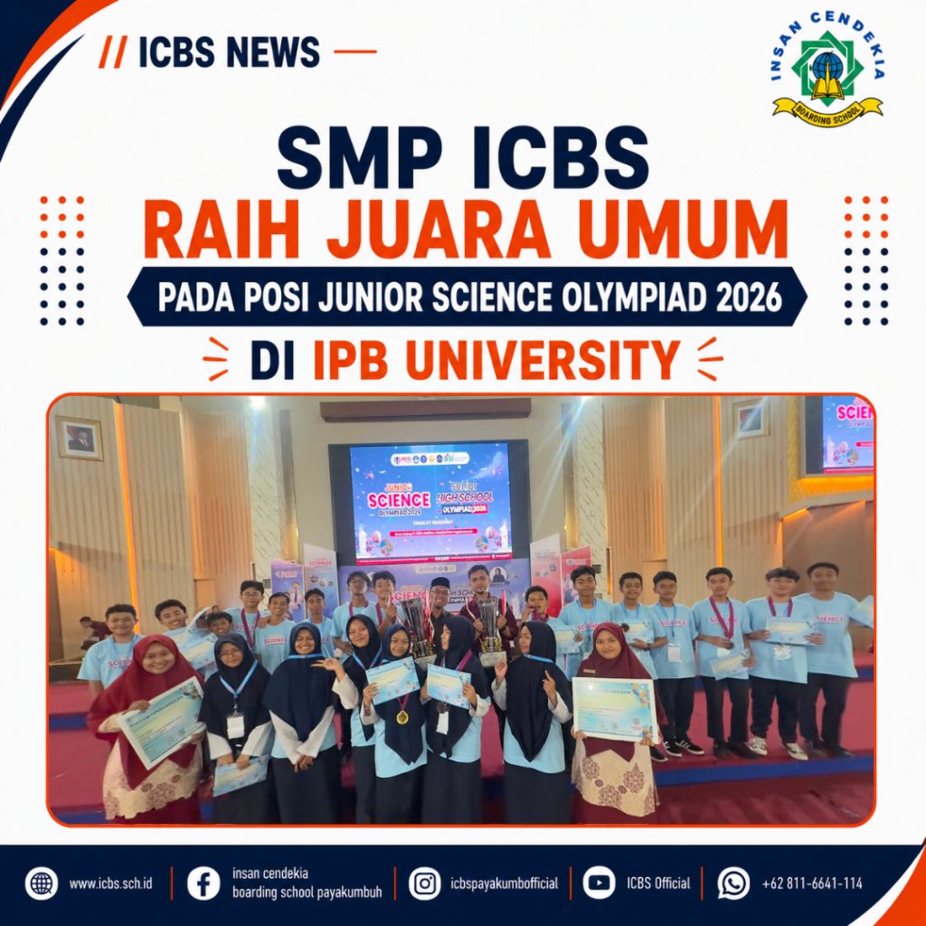 SMP ICBS Raih Juara Umum pada POSI Junior Science Olympiad 2026 di IPB University