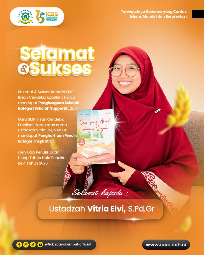 Alhamdulillah, kabar membanggakan kembali hadir dari SMP Insan Cendekia Excellent Harau